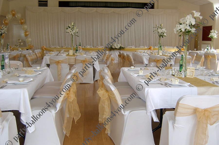 Cheap wedding chair cover hire in Bristol and Bath area from 175